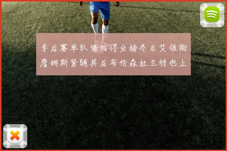 季后赛单队场均得分榜乔东艾领衔詹姆斯紧随其后布伦森杜兰特也上榜